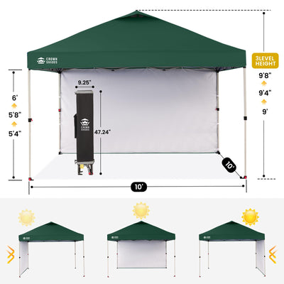 CenterLOK® 3x3m Pop Up Gazebo with Sidewall